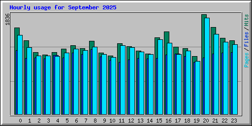 Hourly usage for September 2025